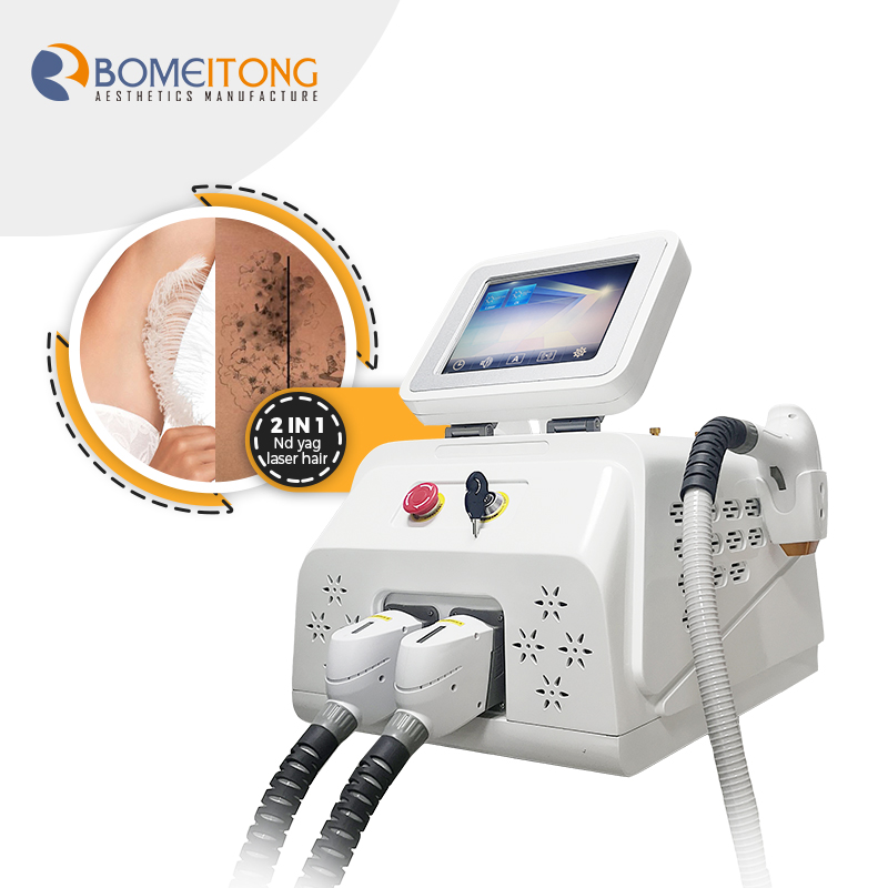 Portable 808nm hair 1060nm yag laser Q Switched tatoo removal 3 wave langths diode laser