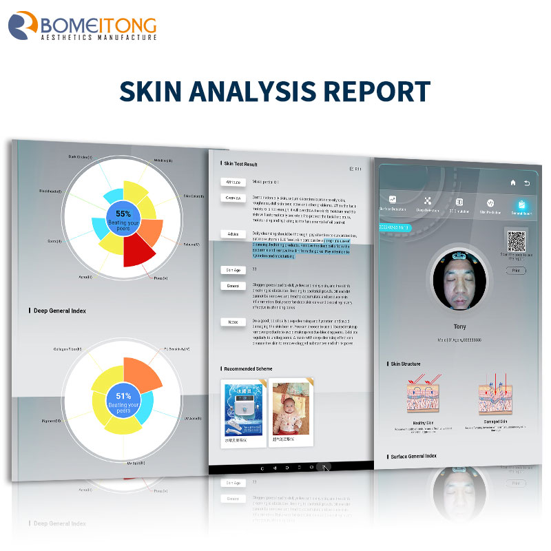 Magic Mirror Skin Analyzer Facial Wrinkle Analysis
